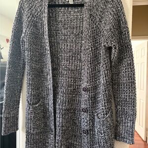 American Eagle Outfitters Charcoal Knit Cardigan